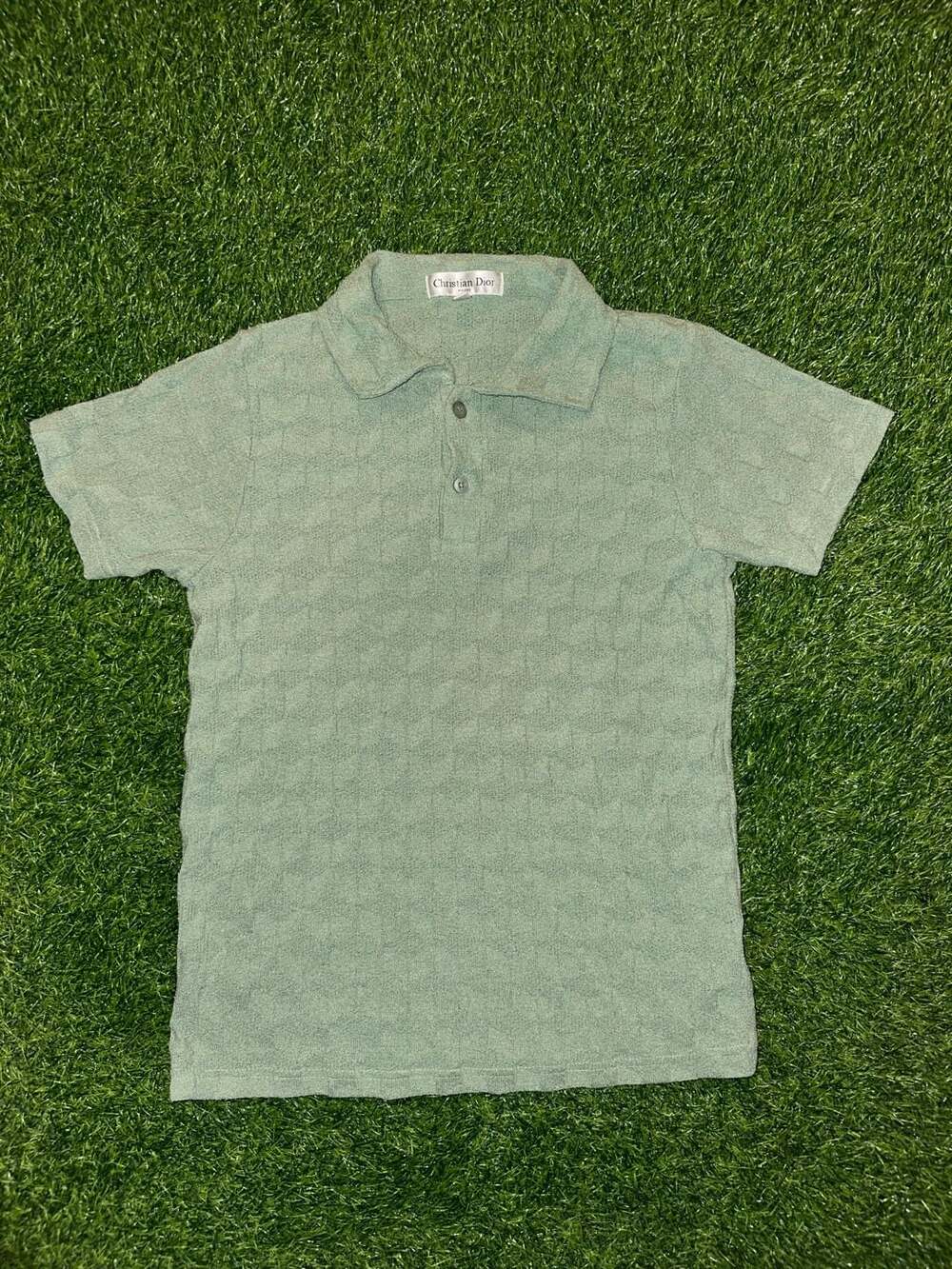 Christian Dior Polo Shirt Size M Green Cotton
